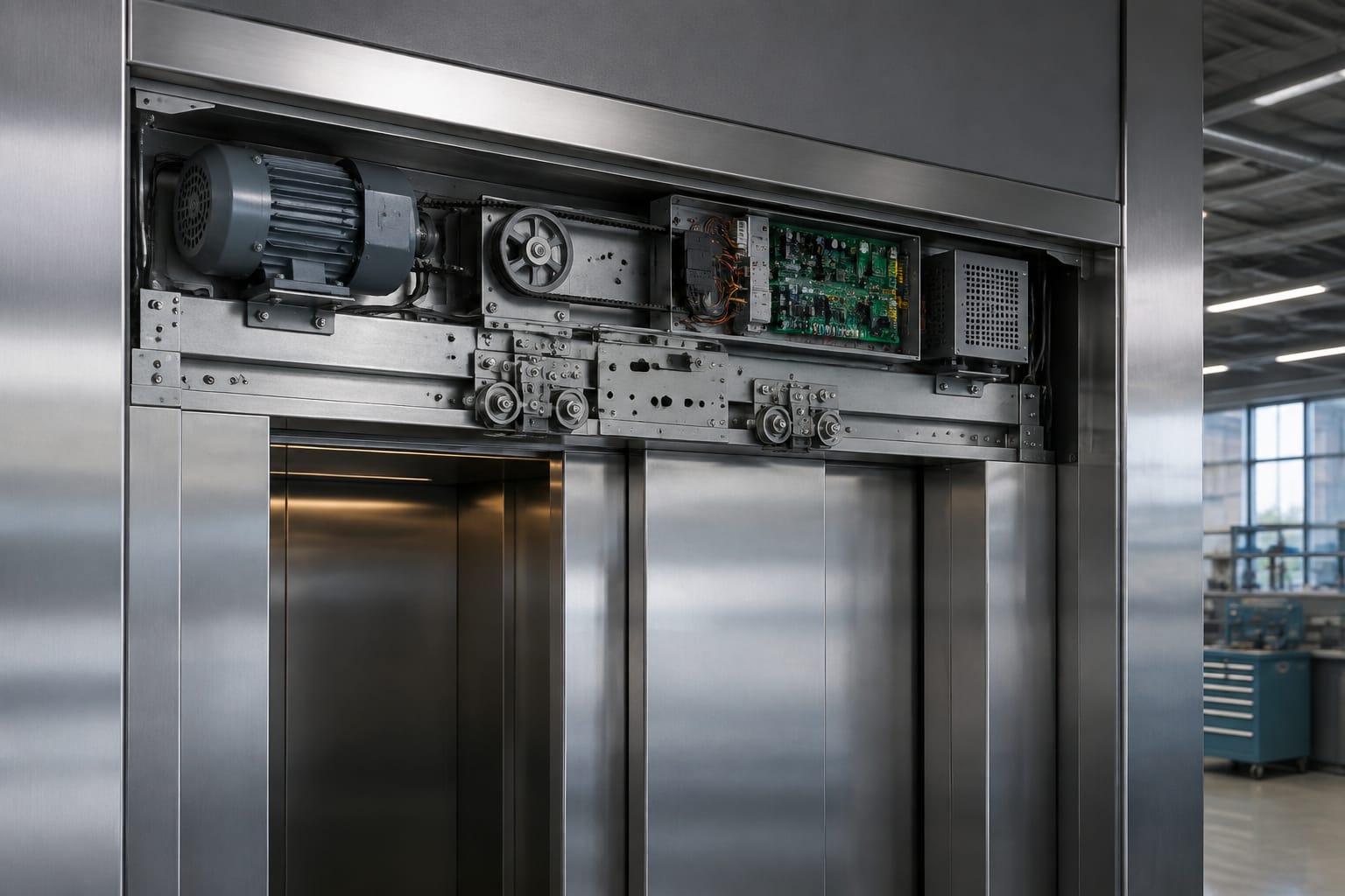 دليل door drive للمصاعد: المحركات واللوحات والضبط